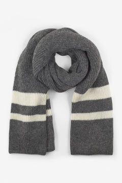 Knitted Alpaca Mix Scarf Grey