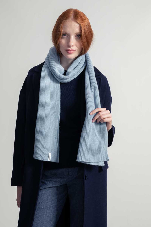 Federico Cashmere Unisex Scarf Light Blue