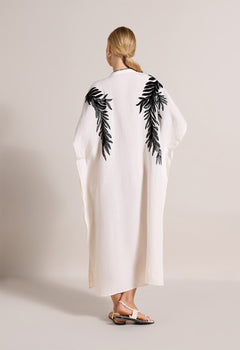 Serina Kaftan Dress Antique White