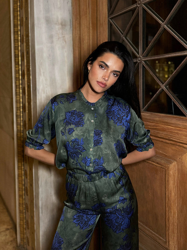 Satin Viscose Printed Shirt