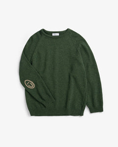 Smiley Knit Sweater Green