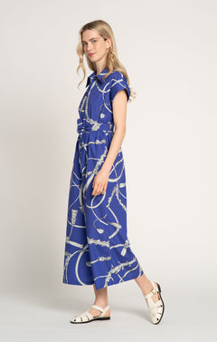 Butella Poplin Jumpsuit Whip Blue