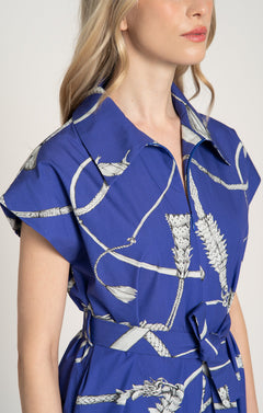 Butella Poplin Jumpsuit Whip Blue