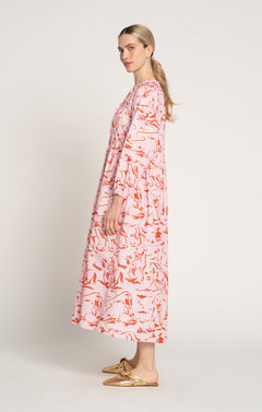Futrinka Rustic Maxi Dress Horsemen Pink