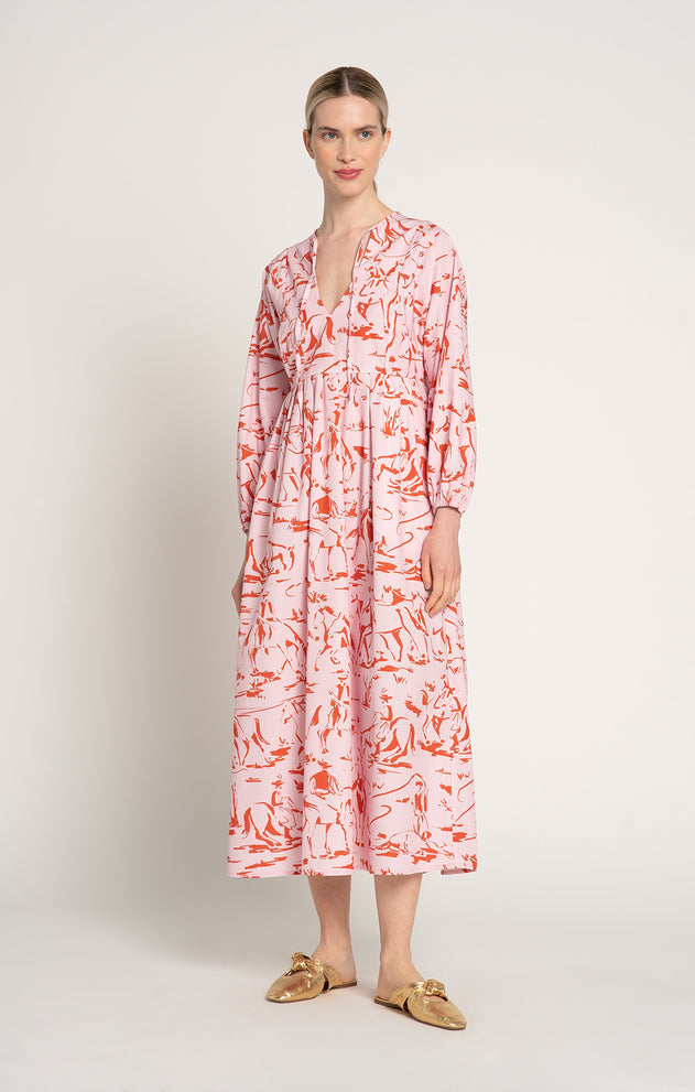 Futrinka Rustic Maxi Dress Horsemen Pink