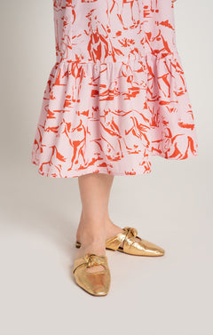 Patko V-Neck Ruffled Dress Horsemen Pink
