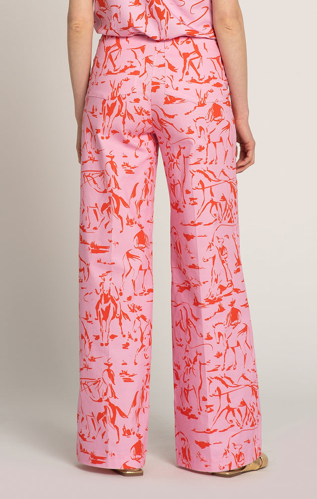 Pejko Flared Trousers Horsemen Pink