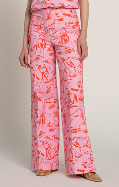 Pejko Flared Trousers Horsemen Pink