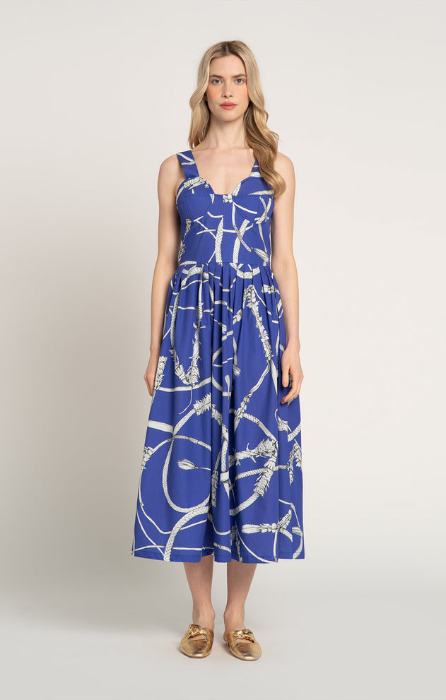 Szena Bustier Midi Dress Whip Blue