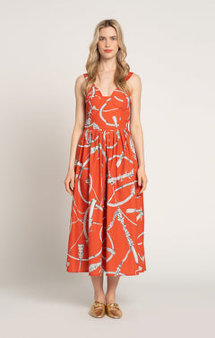 Szena Bustier Midi Dress Whip Red