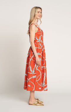 Szena Bustier Midi Dress Whip Red