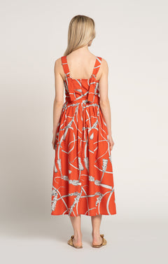 Szena Bustier Midi Dress Whip Red