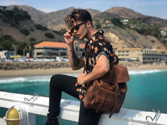 Leather Backpack Mod 103 Heritage Brown