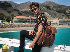 Leather Backpack Mod 103 Heritage Brown