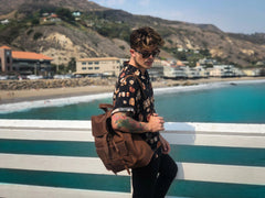 Leather Backpack Mod 103 Heritage Brown