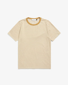 Striped T-shirt Caramel/White