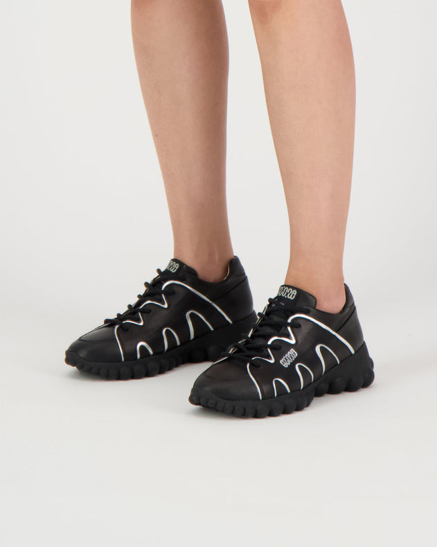 Chain Reaction Sneakers Black Leather