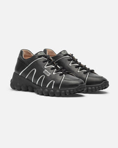 Chain Reaction Sneakers Black Leather