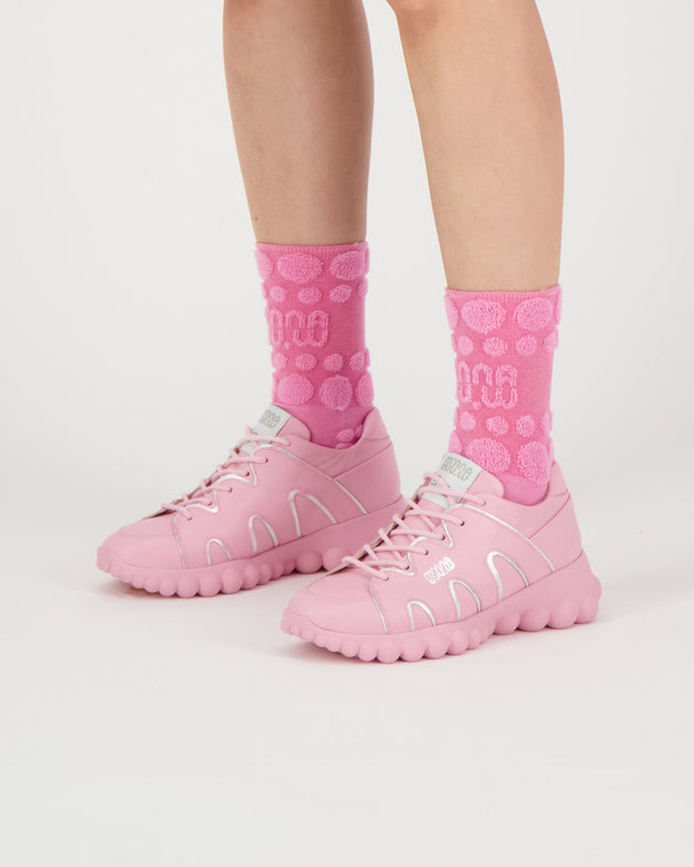 Chain Reaction Sneakers Pink Leather
