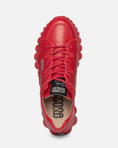 Chain Reaction Sneakers Red Leather