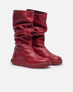 Slouch Boots Cherry