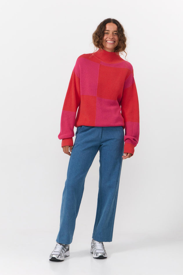 Shira Jumper Check Red