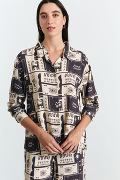 Iya Viscose Shirt Ethnic Print