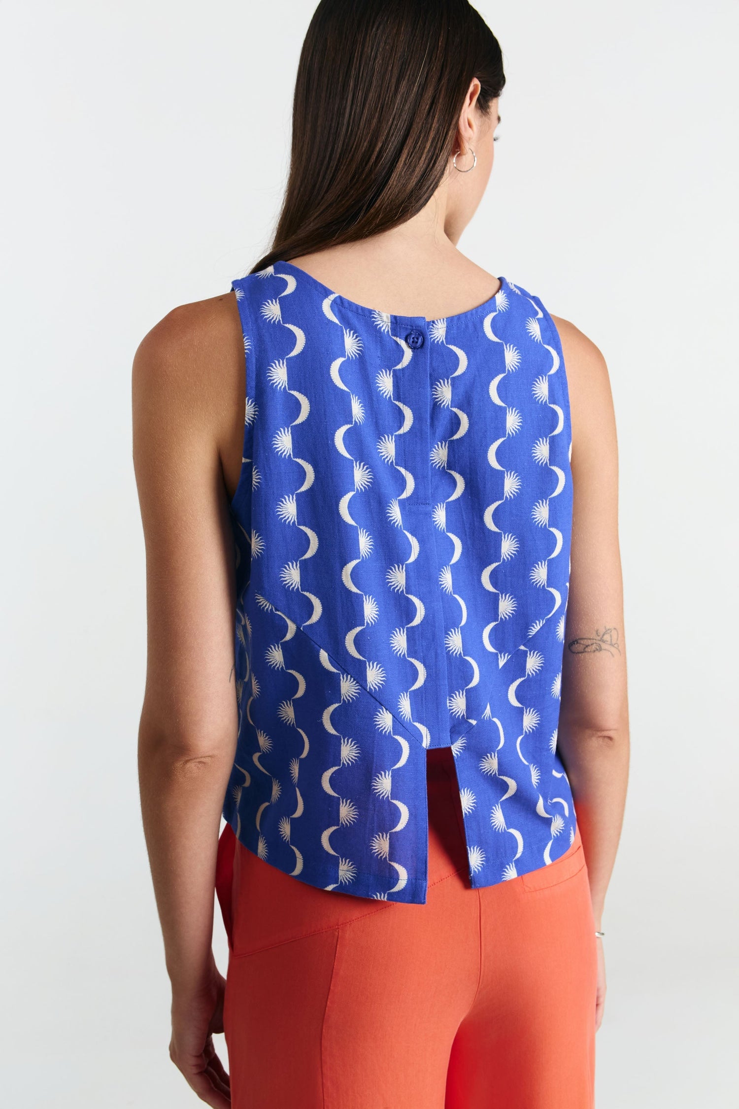 Yari Top Blue Moon Print