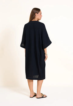 Sundara Kaftan Dress Onyx Black