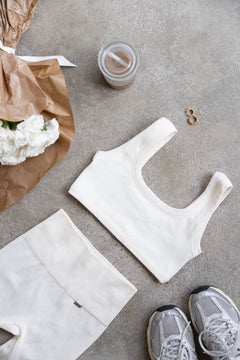 Sunshine Sports Bra Pearl White