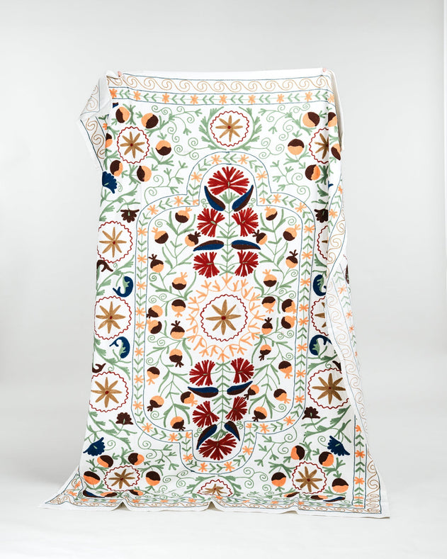Suzani Bedcover in Oranges
