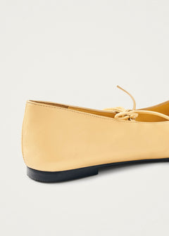 Sway Leather Ballet Flats Yellow Vanilla