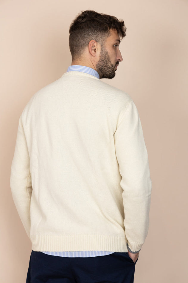 The Rodna 100% Wool Crewneck White