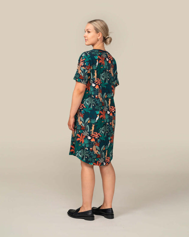 Toive T-Shirt Dress Tropical Forest