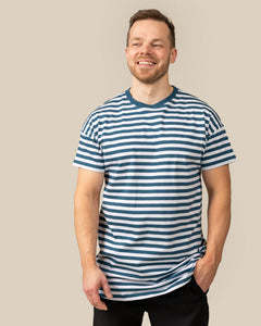 Long T-Shirt Petrol Stripes