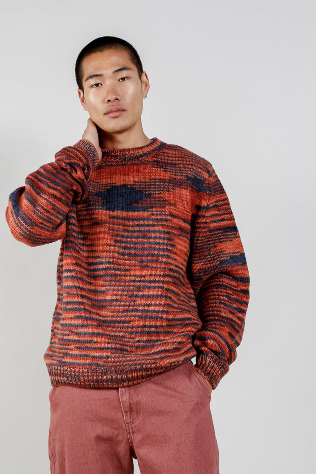 Temura Handknit Wool Jumper Terracotta