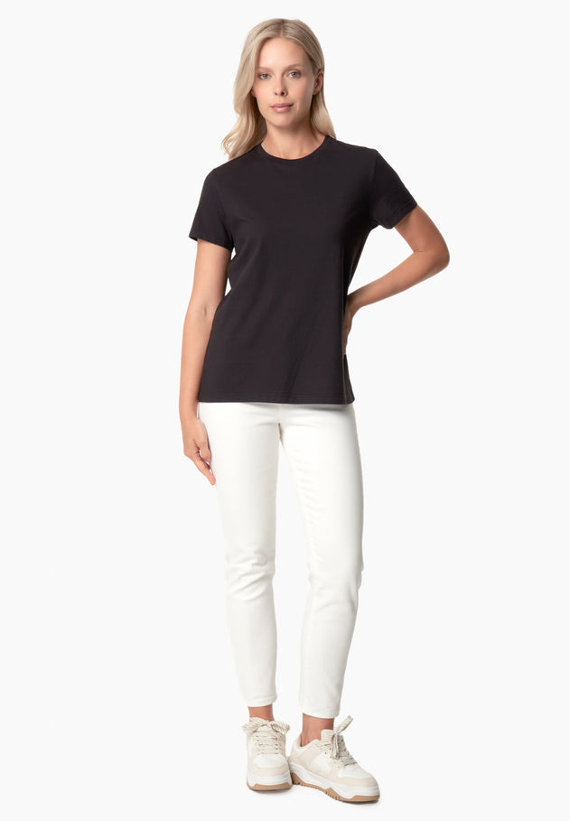 Women's Basic Round Neck T-Shirt Black