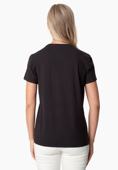 Women's Basic Round Neck T-Shirt Black