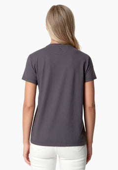 Women's Basic Round Neck T-Shirt Grey
