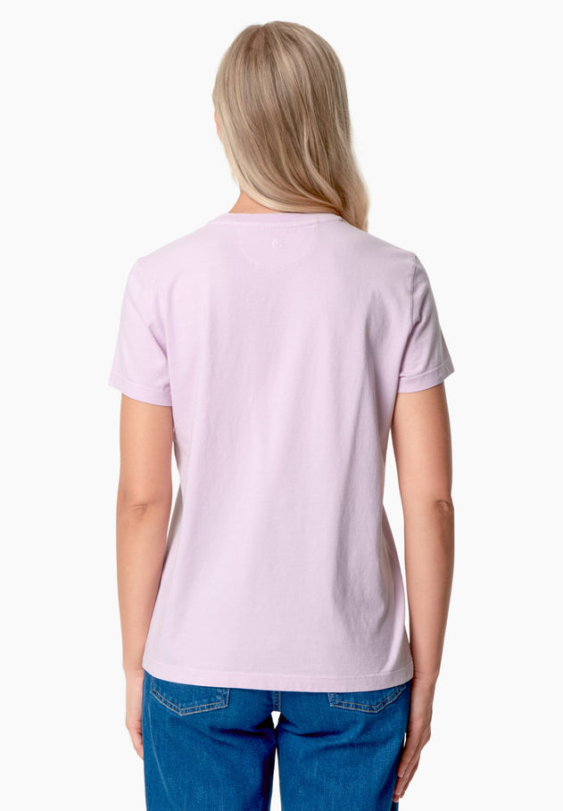 Women's Basic Round Neck T-Shirt Lilac Red