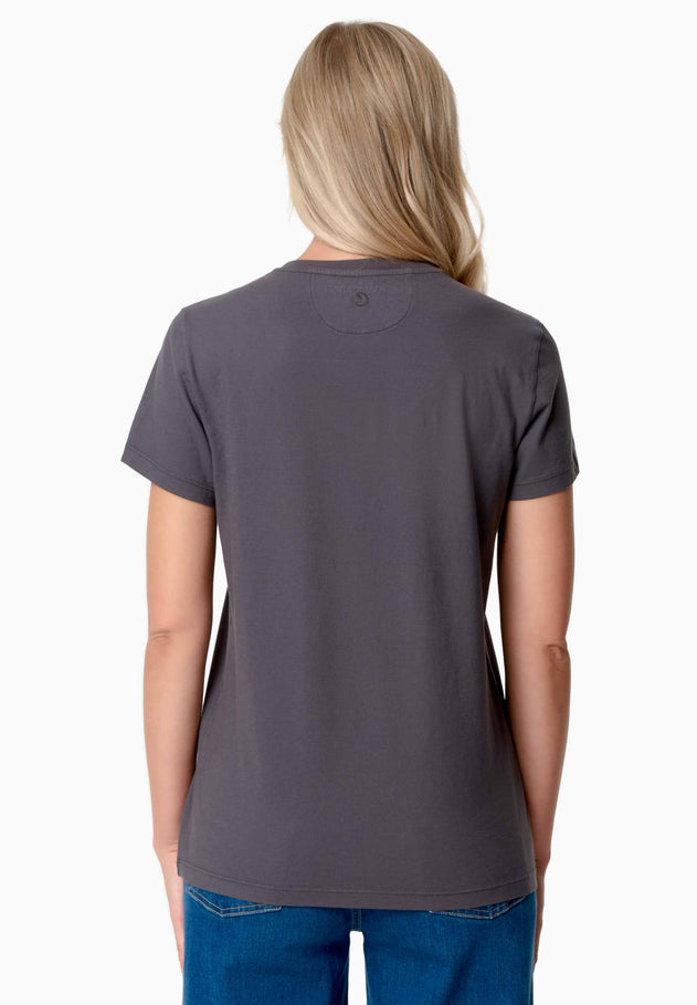 Tessa Basic V-Neck T-Shirt Shadow Grey