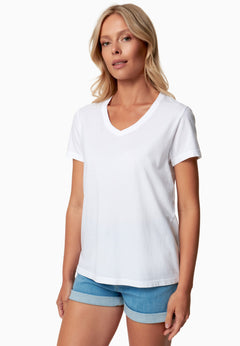 Tessa Basic V-Neck T-Shirt White