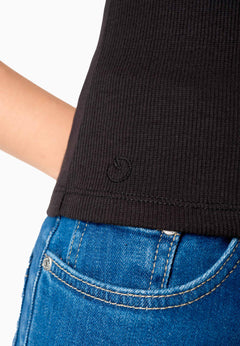 Tillda Ribbed T-Shirt Black