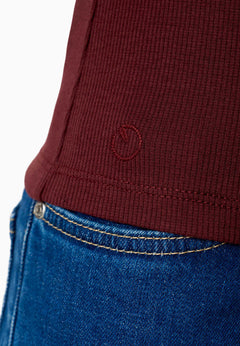 Tillda Ribbed T-Shirt Bordeaux
