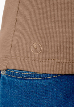 Tillda Ribbed T-Shirt Beige