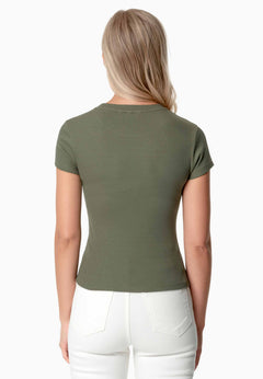 Tillda Ribbed T-Shirt Green