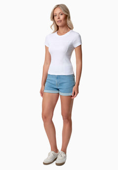 Tillda Ribbed T-Shirt White
