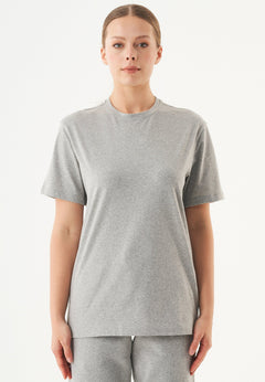 Tillo Unisex Basic Organic Cotton T-Shirt Grey Melange