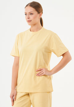 Tillo Unisex Basic Organic Cotton T-Shirt Soft Yellow