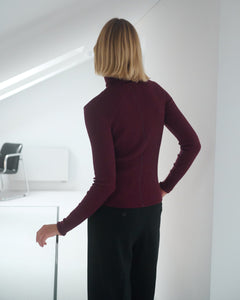 Austė Merino Wool Turtleneck Hellebore Purple